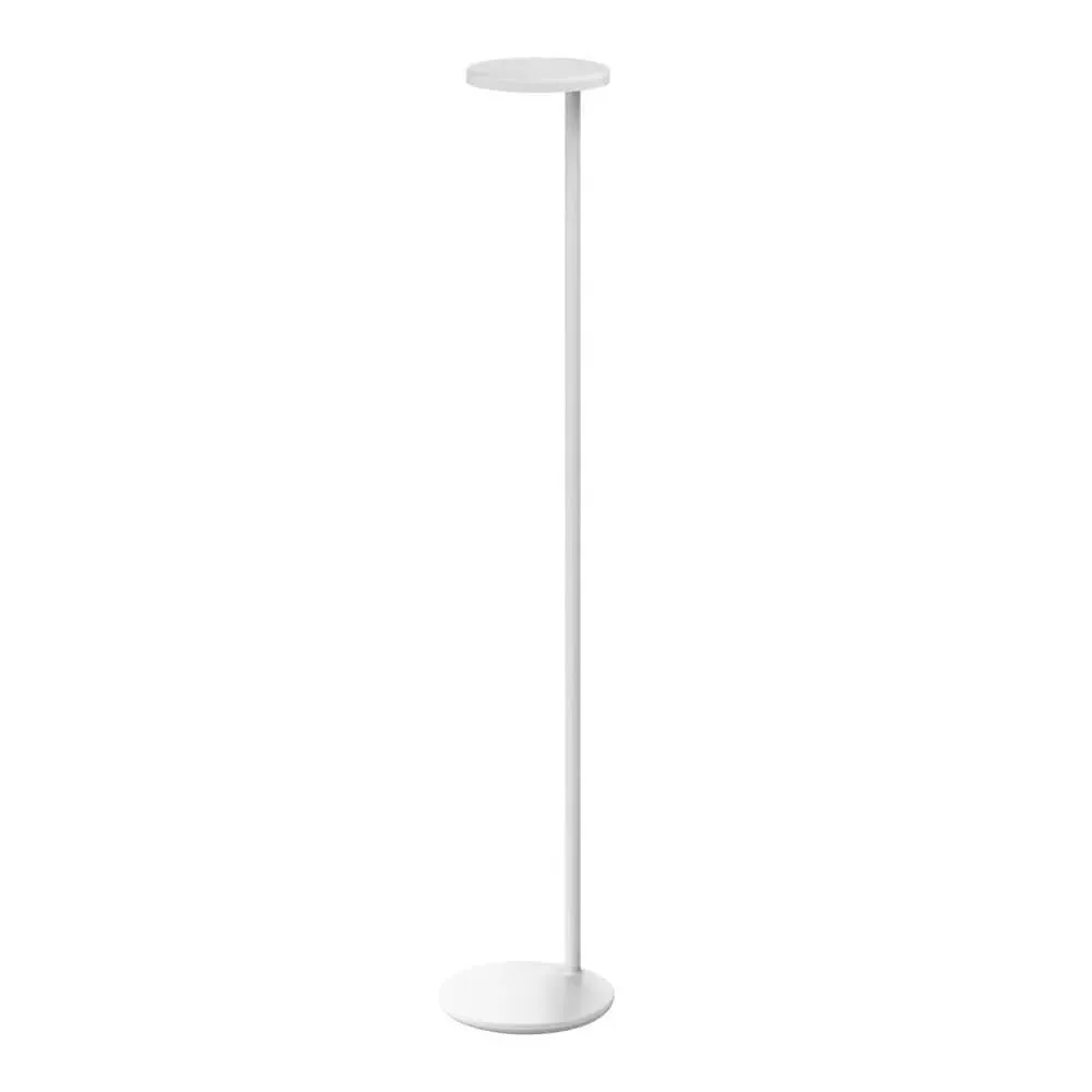 Oblique Floor Lamp with USB Charging - Matt White