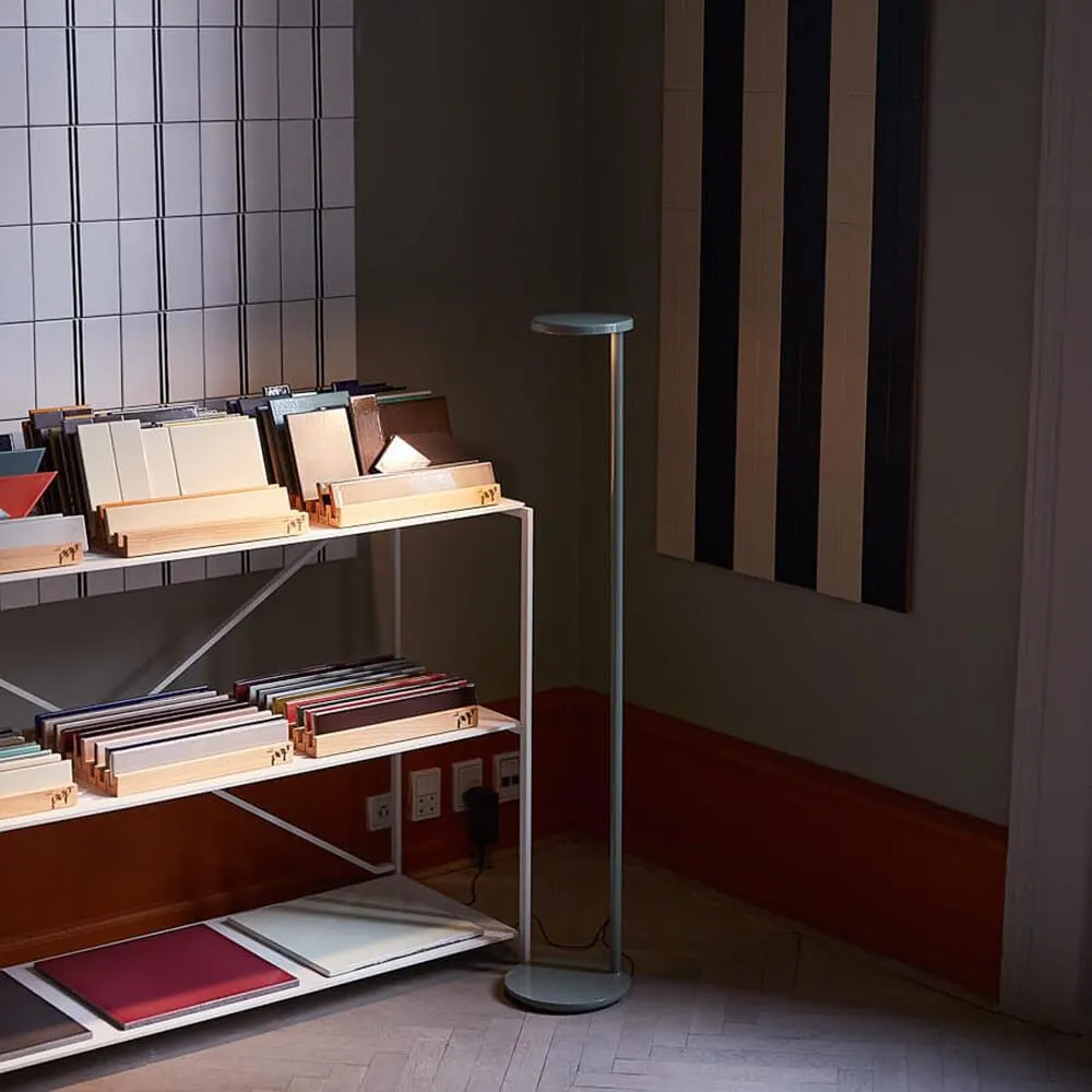 Oblique Floor Lamp with USB Charging - Rust