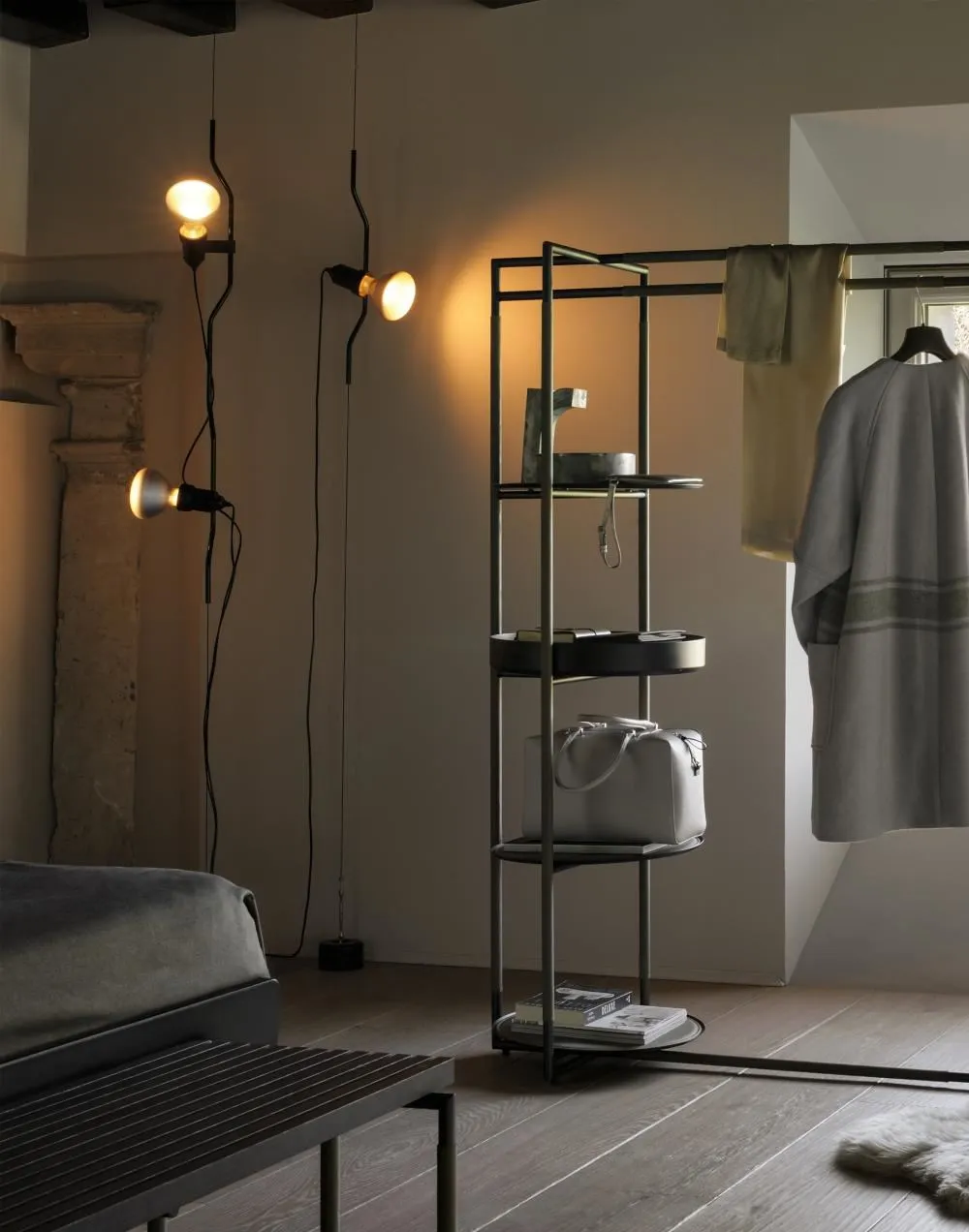 Pendant Light with Dimmer - Red, Steel