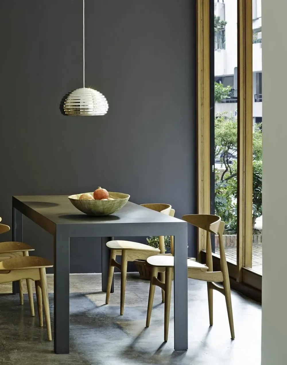 Pendant Light with Rippled Design - Metal