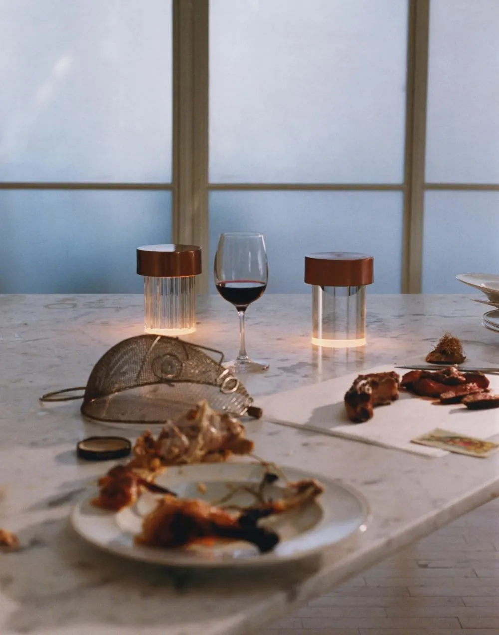 Portable Table Lamp Rechargeable - Green, Glass