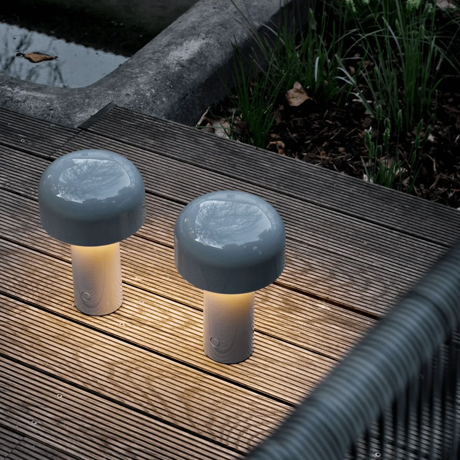 Rechargeable Table Lamp with Touch Control - Grey