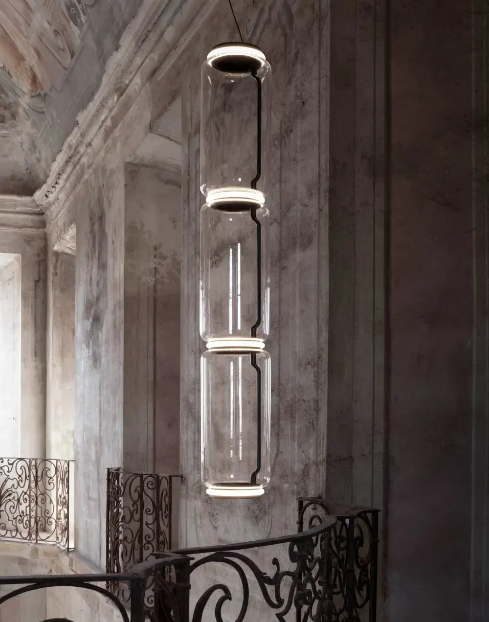 Small Cylinder Pendant Light - Clear, Glass