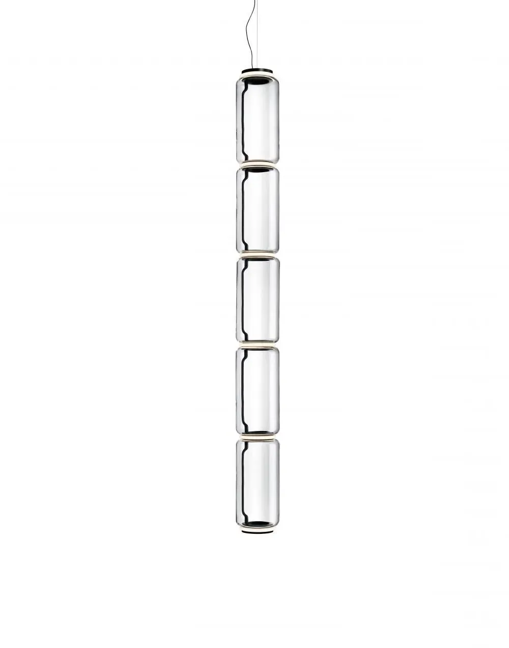 Small Cylinder Pendant Light - Clear, Glass