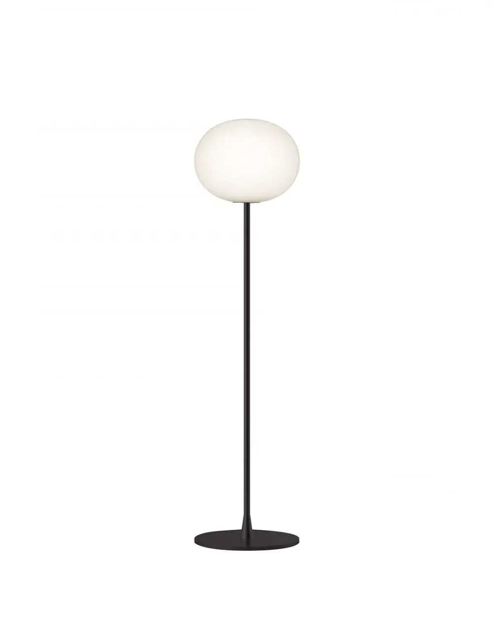 Small Floor Lamp with Dimmer - Black, Glass image