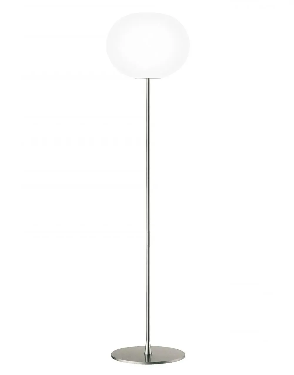 Small Floor Lamp with Dimmer - Silver, Glass
