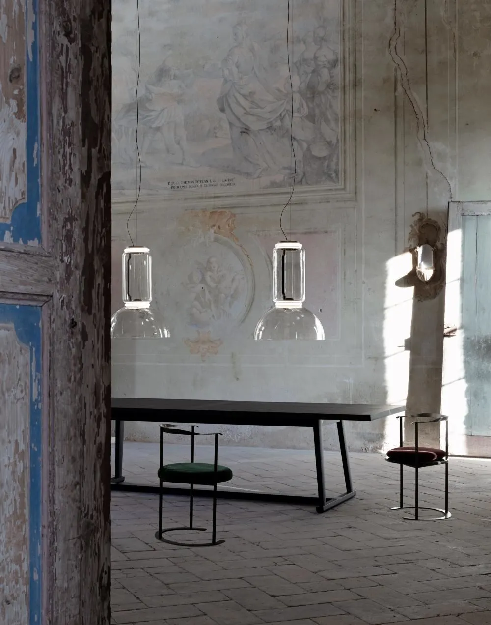 Small Pendant Light with Bowl - Clear, Glass