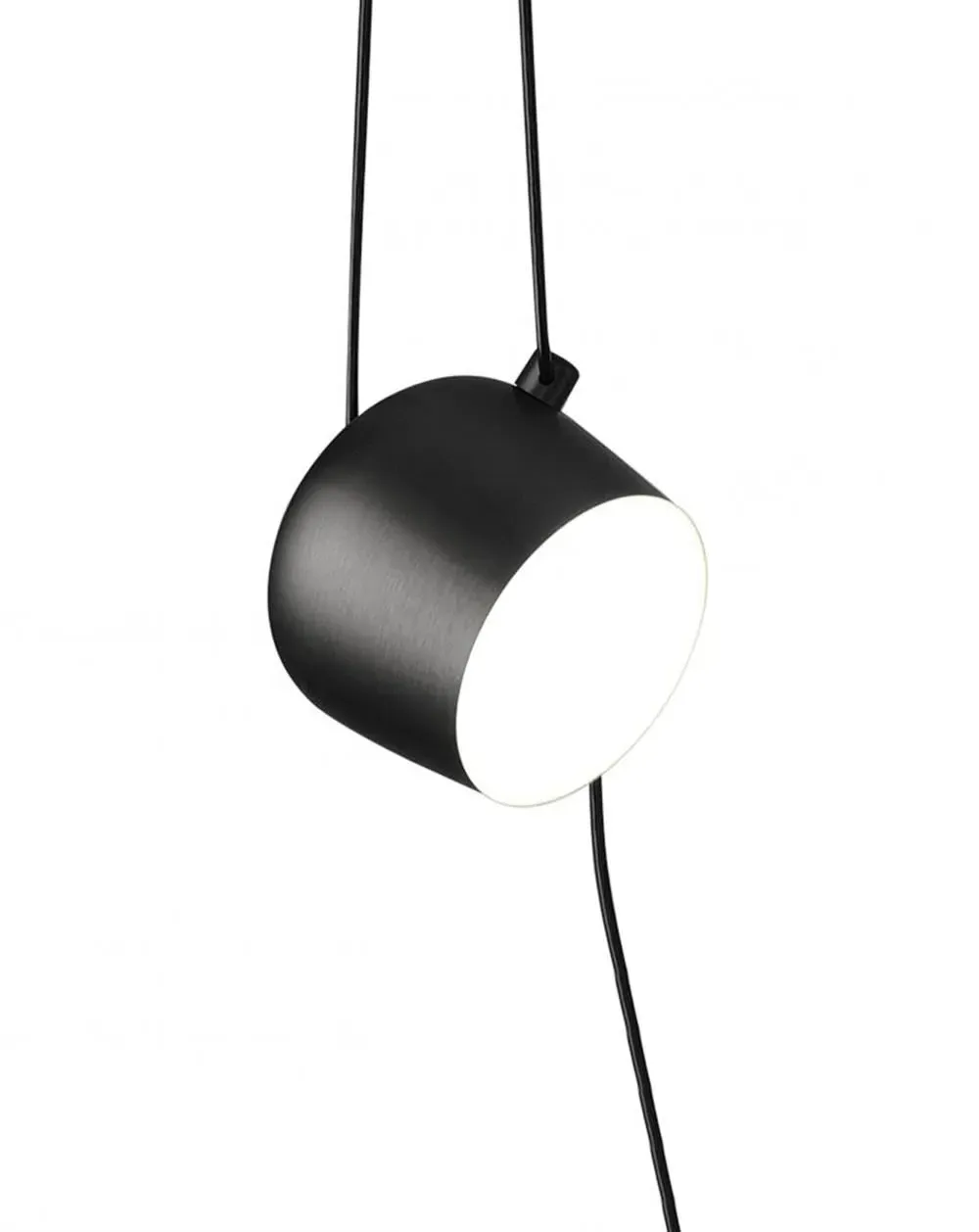 Small Pendant Light with Ceiling Rose - Black image