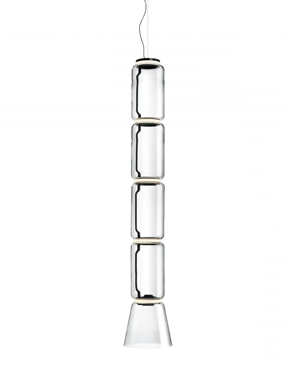 Small Pendant Light with Cone - Clear, Glass