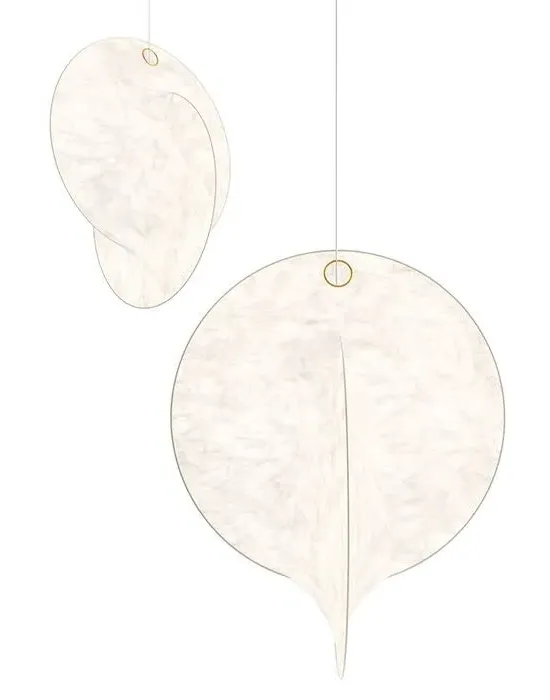 Small Pendant Light with Interlocking Rings - Resin