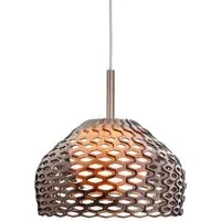 Small Pendant Light Woven Shade - Ochre Grey