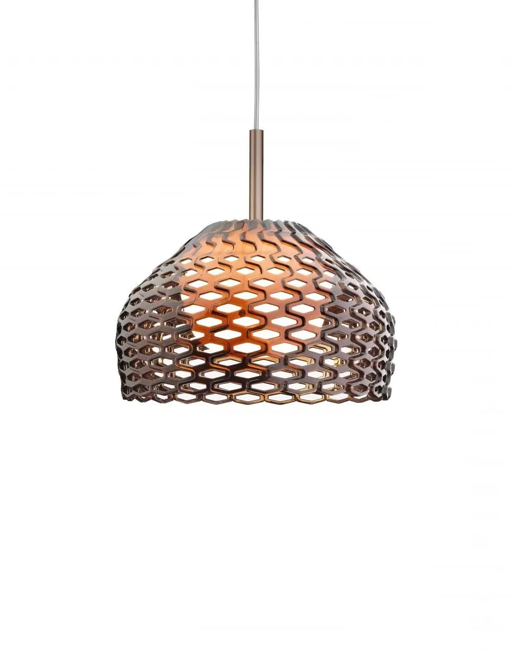 Small Pendant Light Woven Shade - White