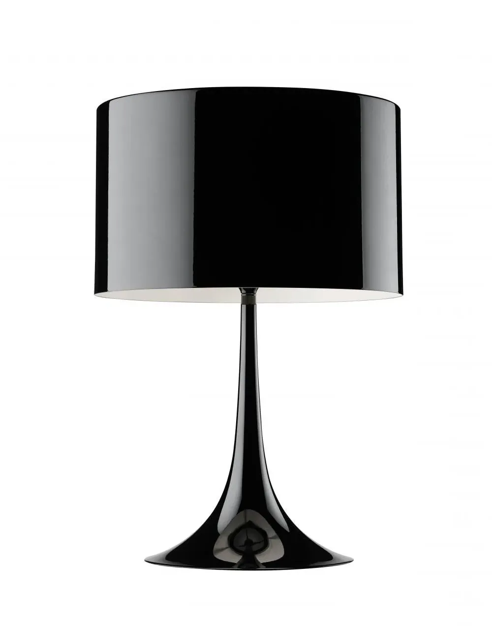 Spun Large Table Lamp with Dimmer - White, Aluminium
