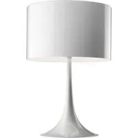 Spun Small Table Lamp with Dimmer - White, Aluminium