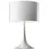 Spun Small Table Lamp with Dimmer - White, Aluminium