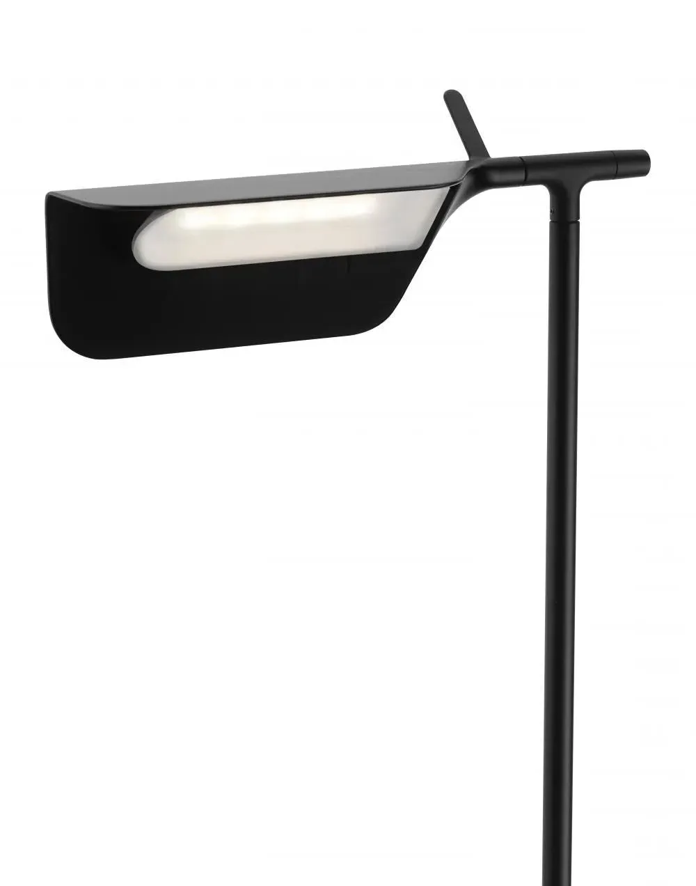 Tab Floor Lamp with Adjustable Neck - Black