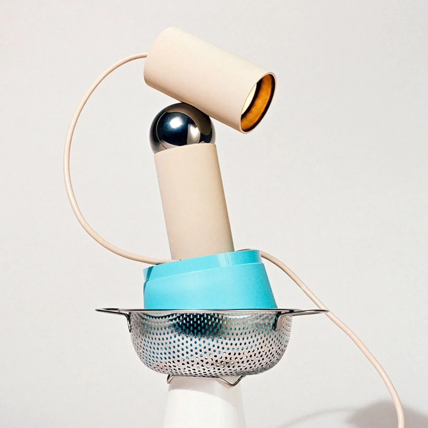 Table Lamp with Adjustable Head - Linen