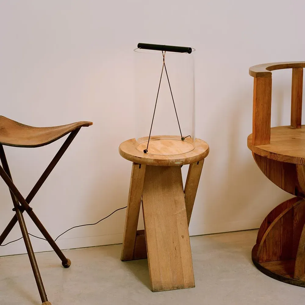 Table Lamp with Cable Design - Natural, Aluminium