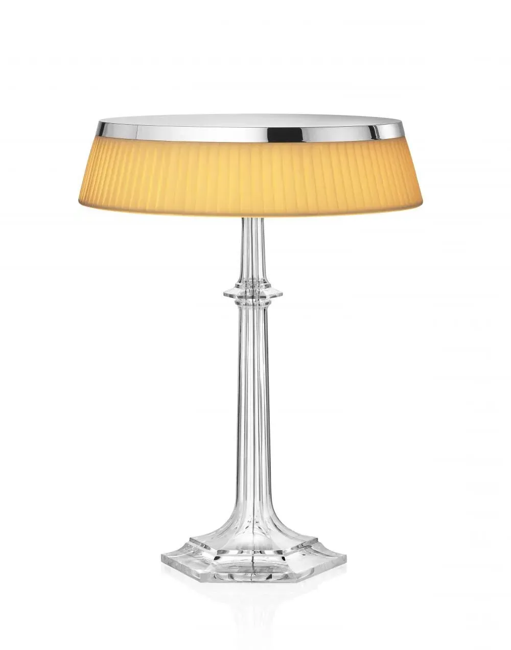Table Lamp with Clear Crown - Chrome, Metal