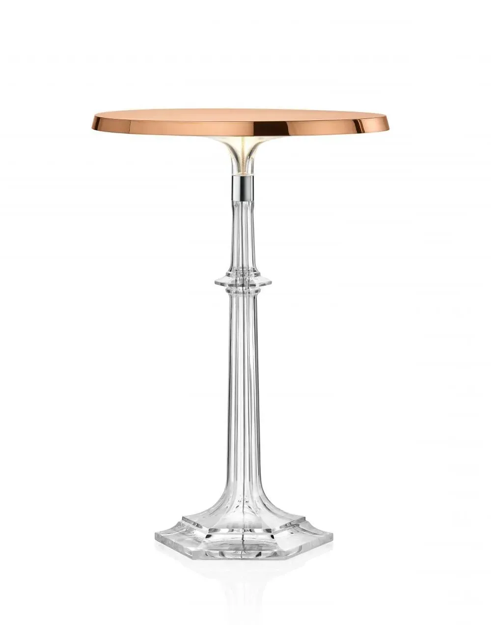 Table Lamp with Clear Crown - Chrome, Metal