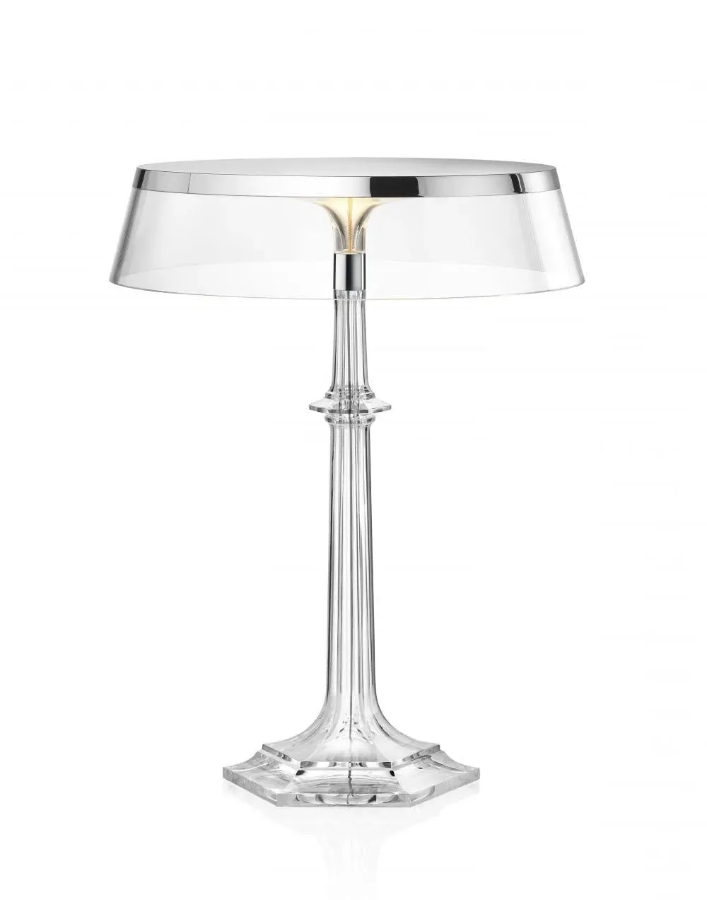 Table Lamp with Dimmer - Chrome, Metal
