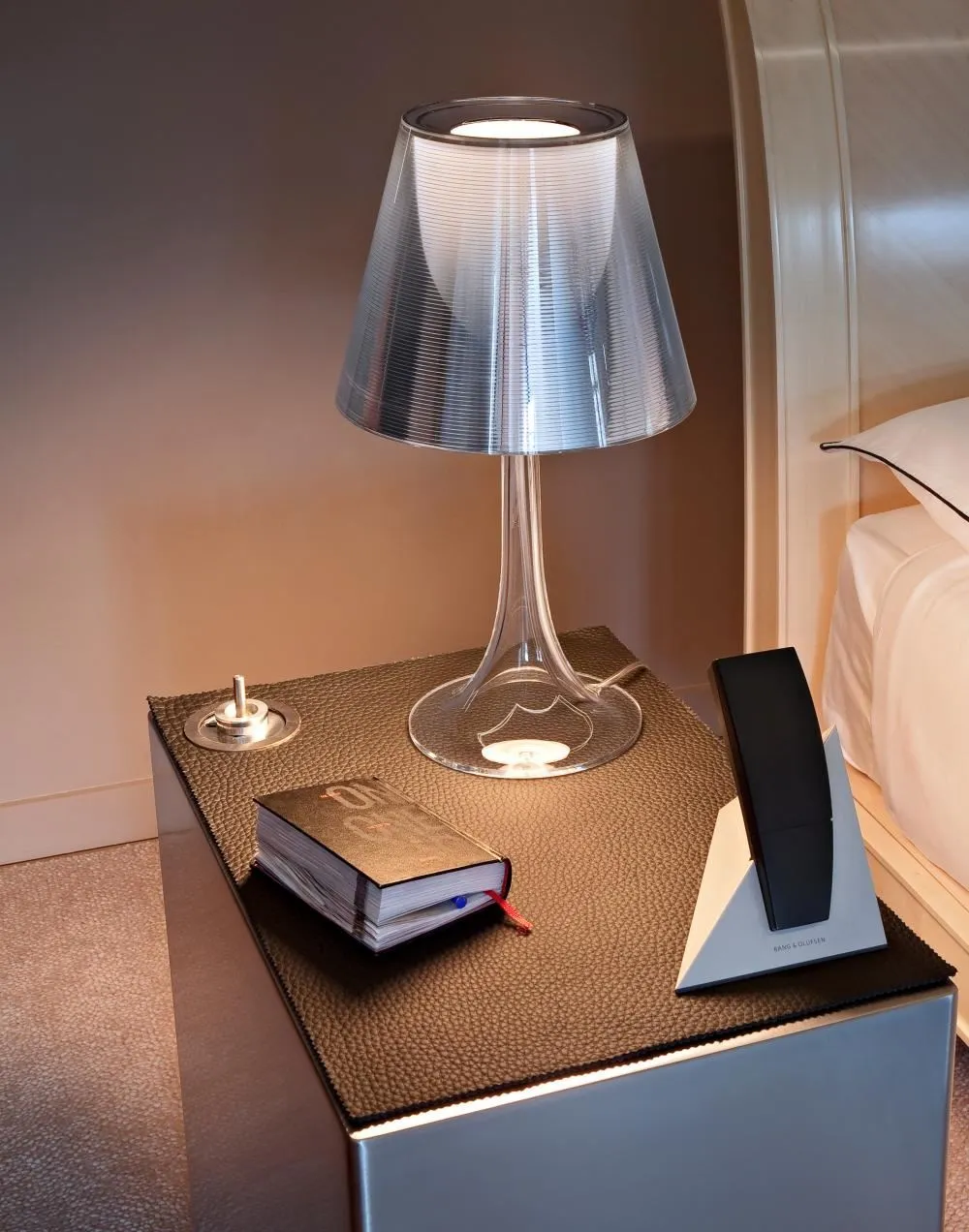 Table Lamp with Dimmer - Silver