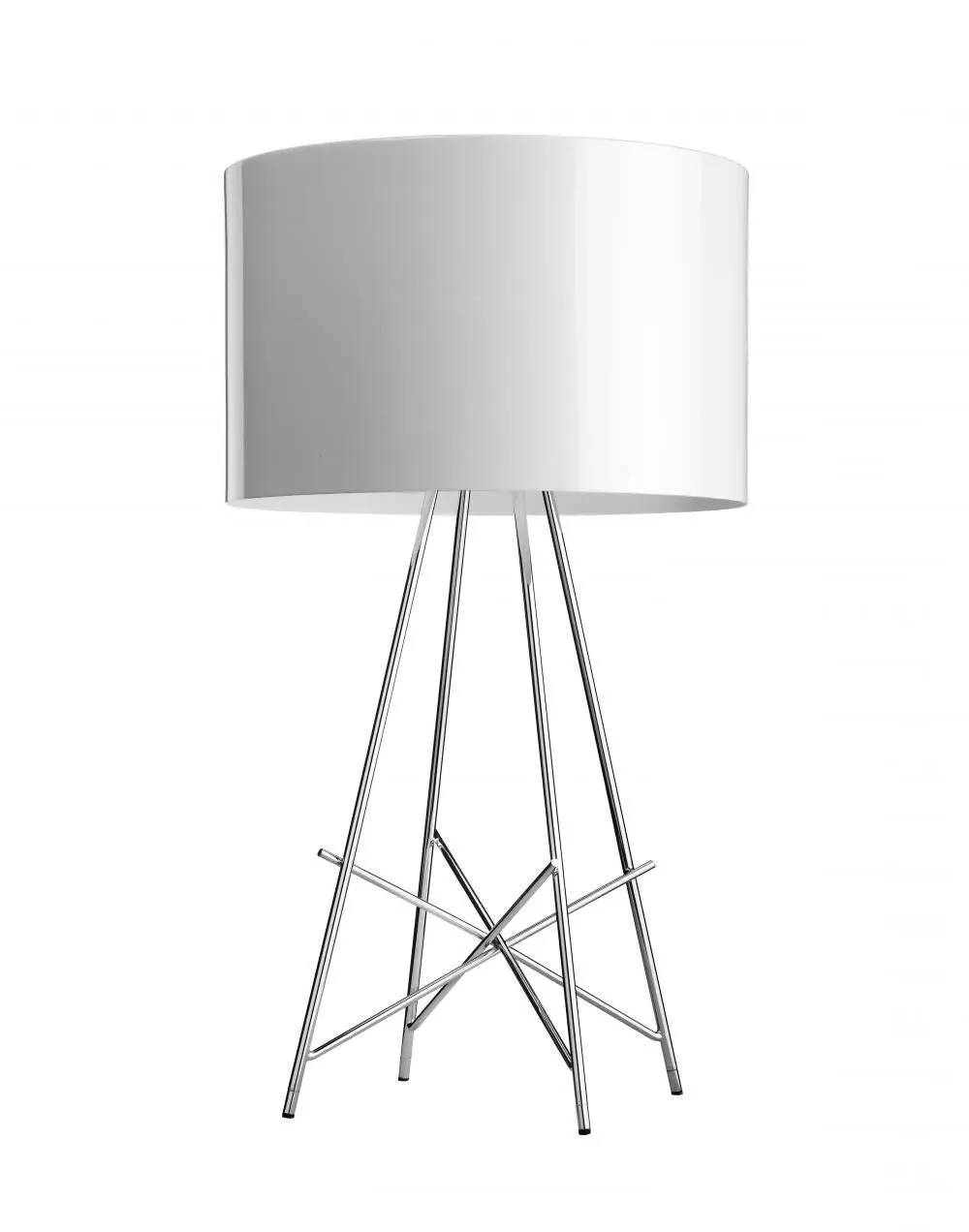 Table Lamp with Dimmer - White, Aluminium