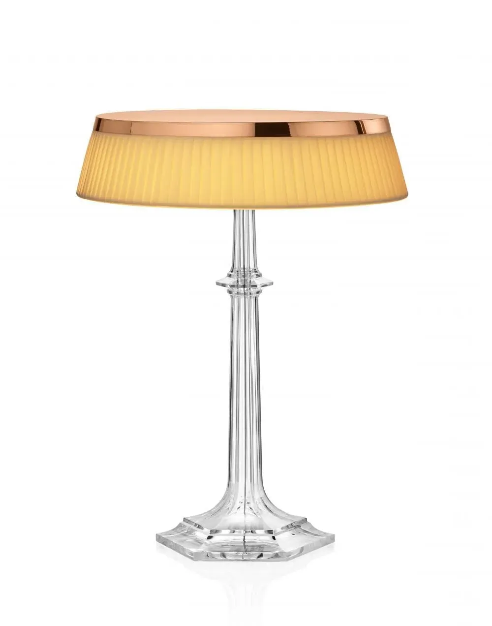 Table Lamp with Fabric Shade - Copper, Metal