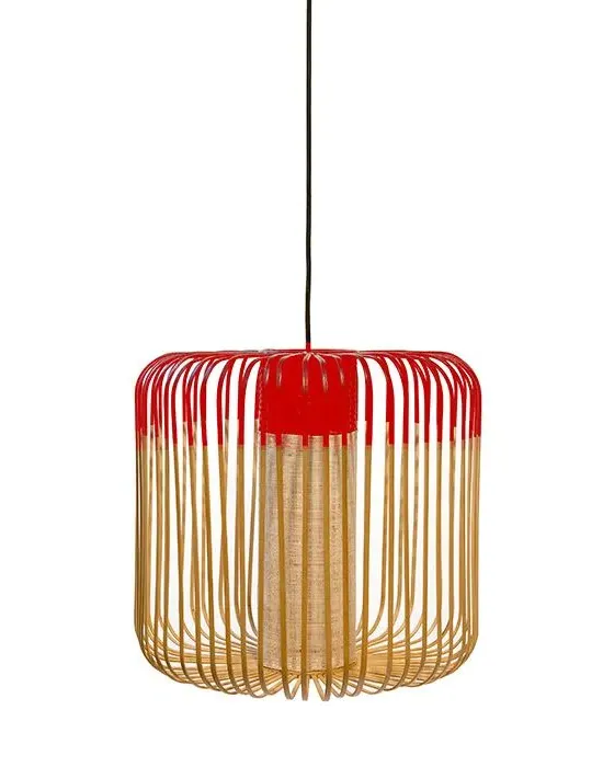 Bamboo Large Pendant Shade - Red