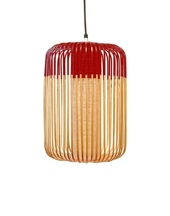 Bamboo Large Pendant Shade - Red