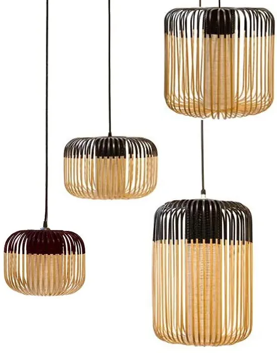 Bamboo Medium Pendant Shade - Red