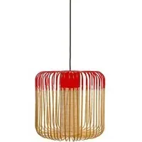 Bamboo Medium Pendant Shade - Red