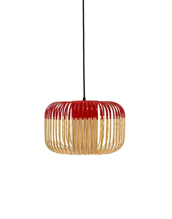 Bamboo Small Pendant Shade - Red