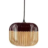 Extra Small Pendant Light Bamboo Shade - Black