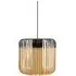 Medium Pendant Light with Bamboo Shade - Black