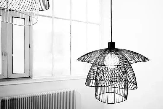 Small Pendant Light with LED - Black