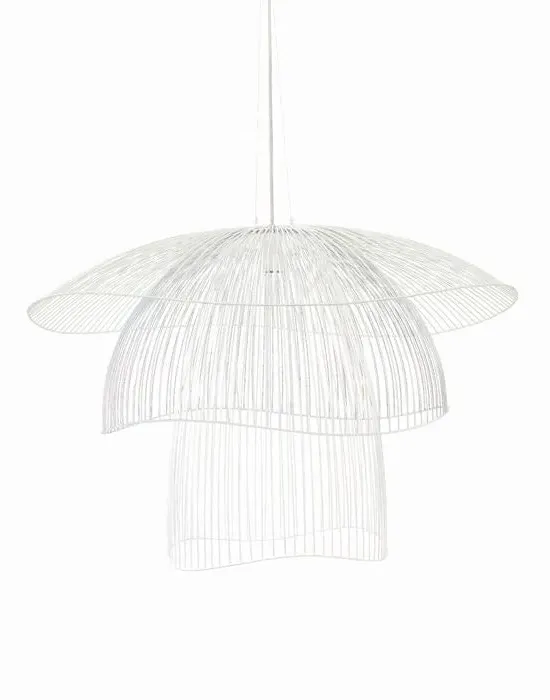 Small Pendant Light with LED - White