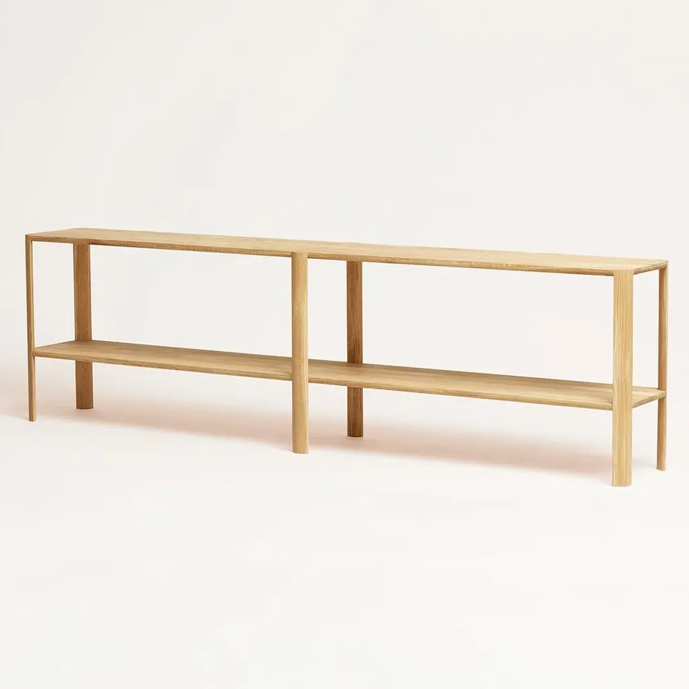 Large 2-Shelf Storage Unit - White, Oak