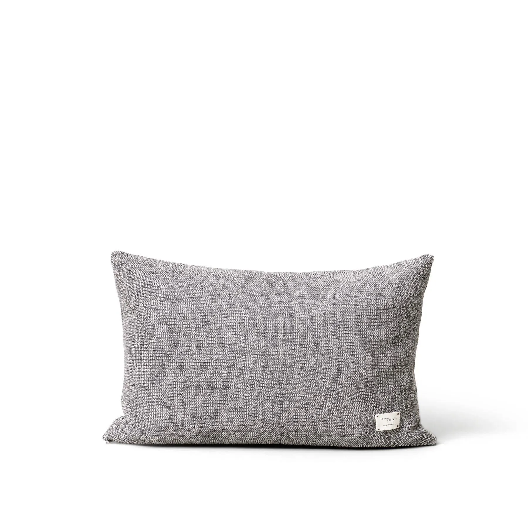 Pattern Cushion with Geometric Design - Grey, Wool