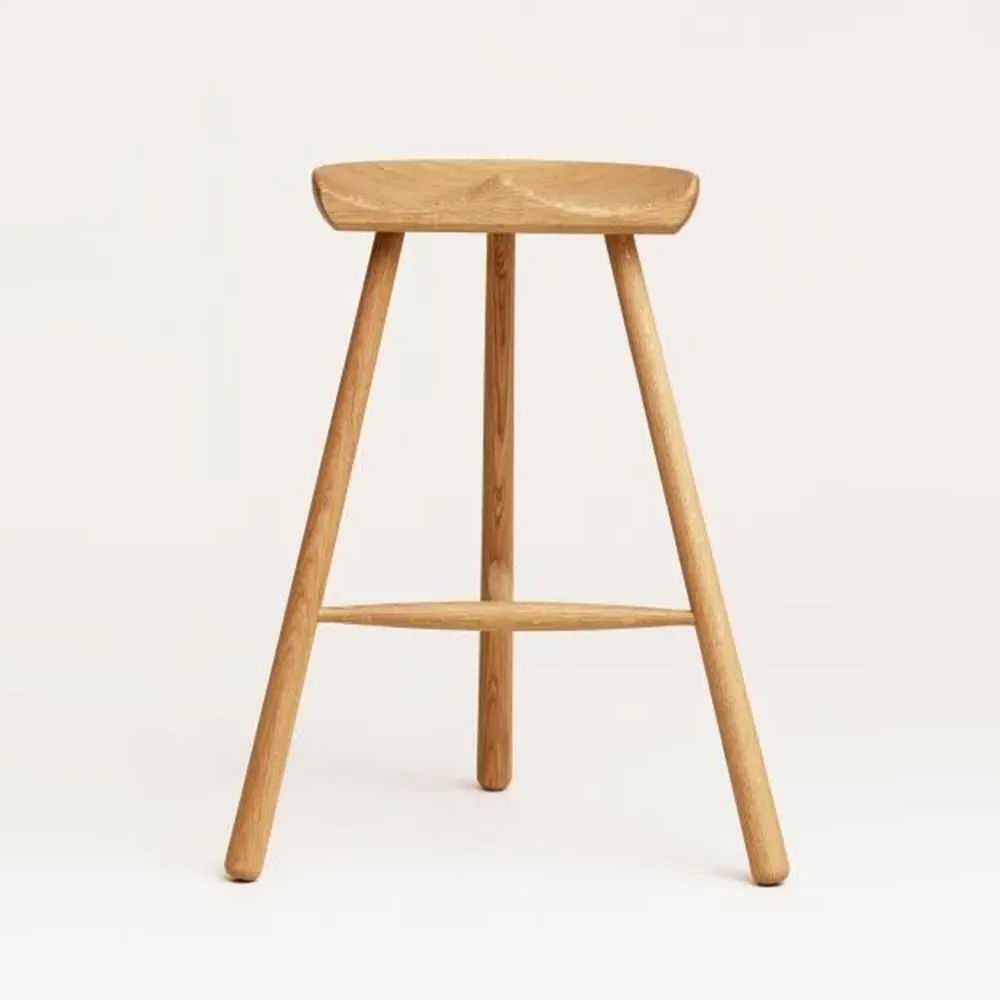 Shoemaker Stool - Oiled Oak Wood