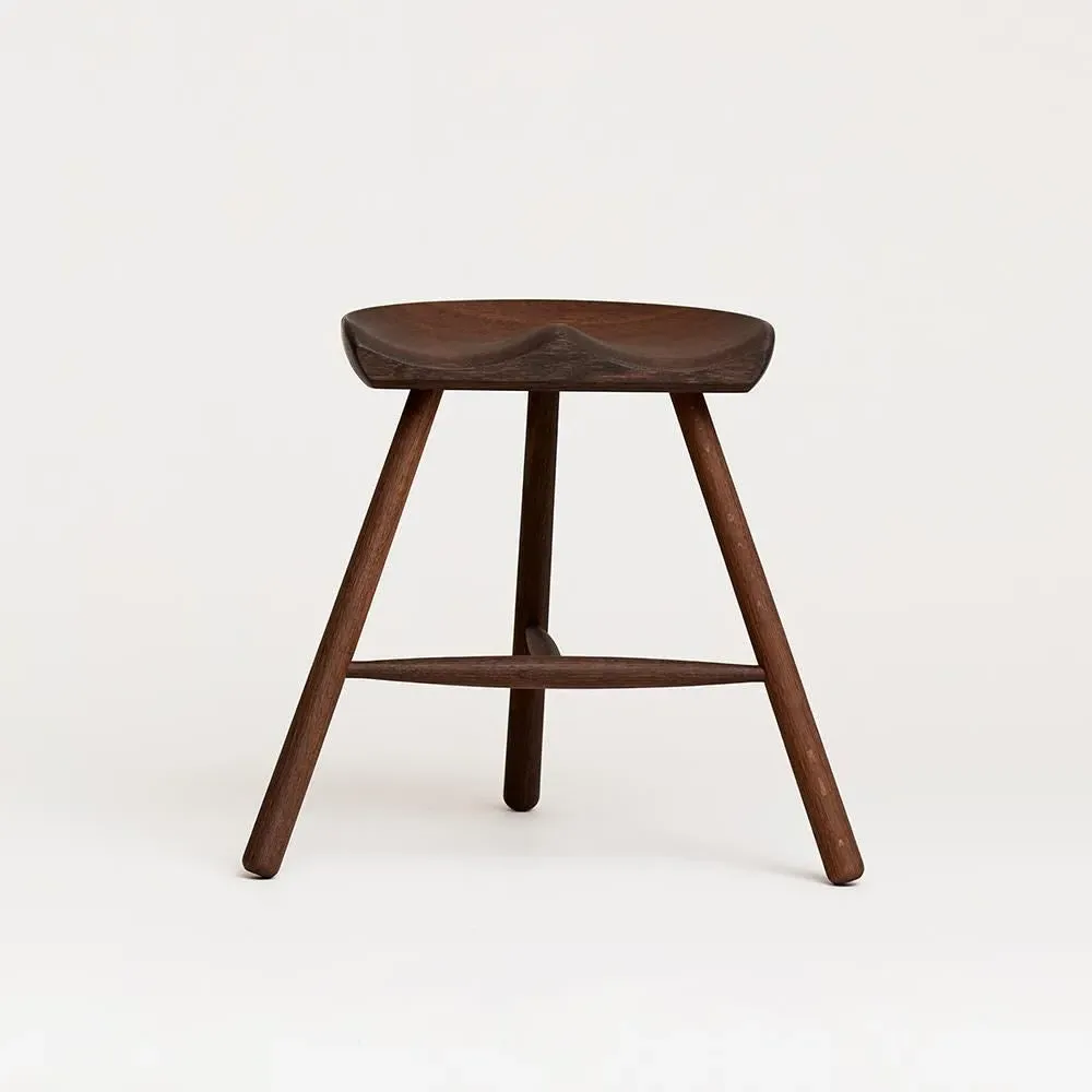 Shoemaker Stool - Smoked Oak, Solid Wood