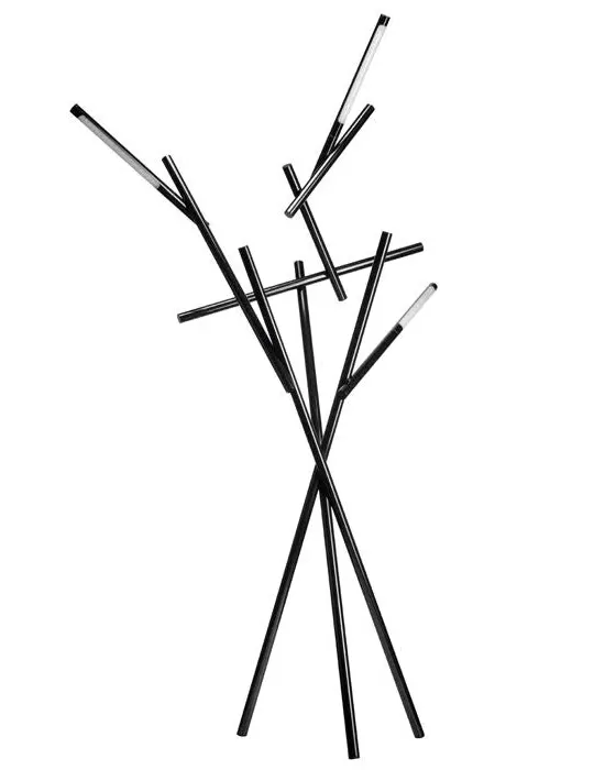 3-Section Floor Light with Dimmer - Black, Aluminium image