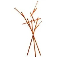 3-Section Floor Light with Dimmer - Orange, Aluminium