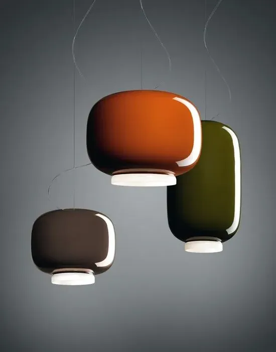 Chouchin 3 Round Pendant Light LED Dimmable - Glass