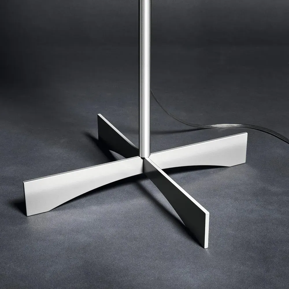 Column Floor Light with Dimmer - White, Chrome