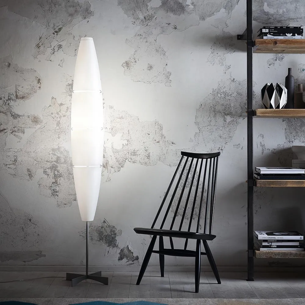 Column Floor Light with Switch - Chrome, Metal