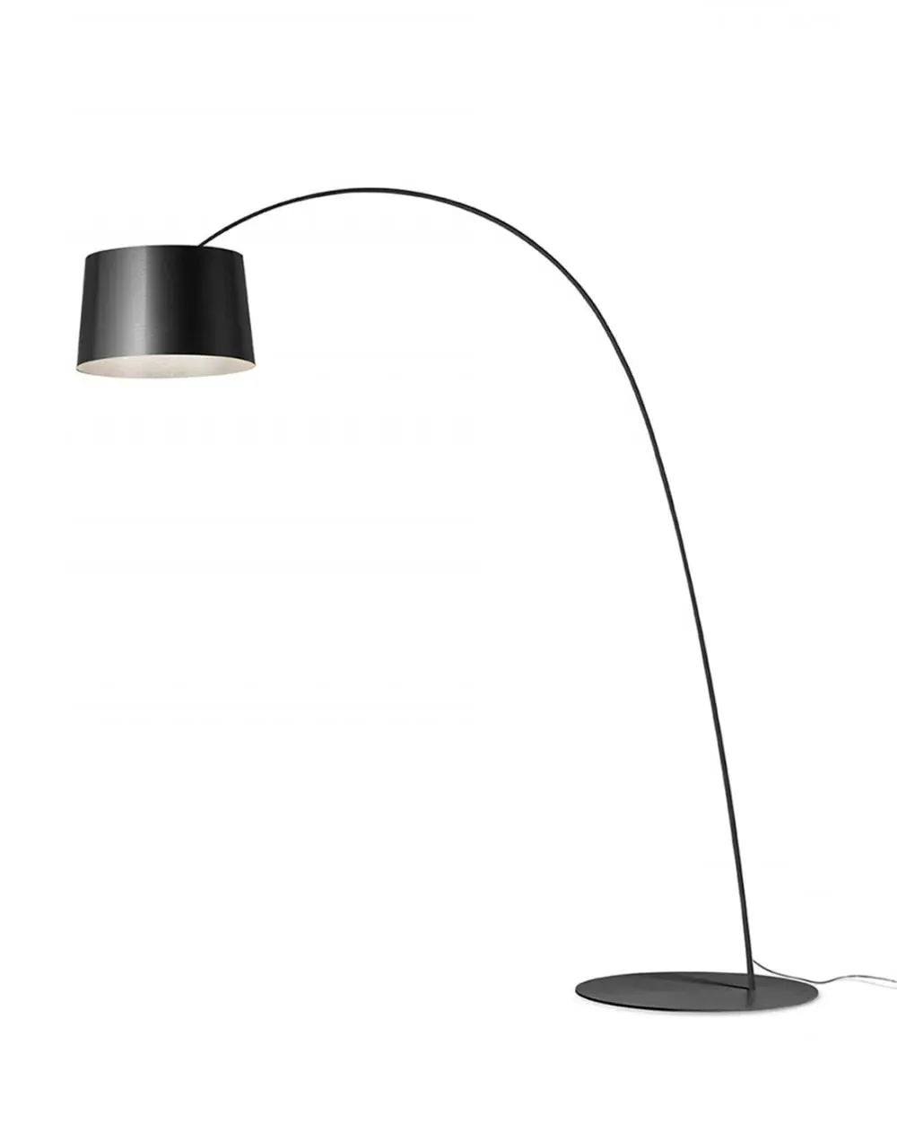 Curved Floor Lamp with Dimmable LED - White