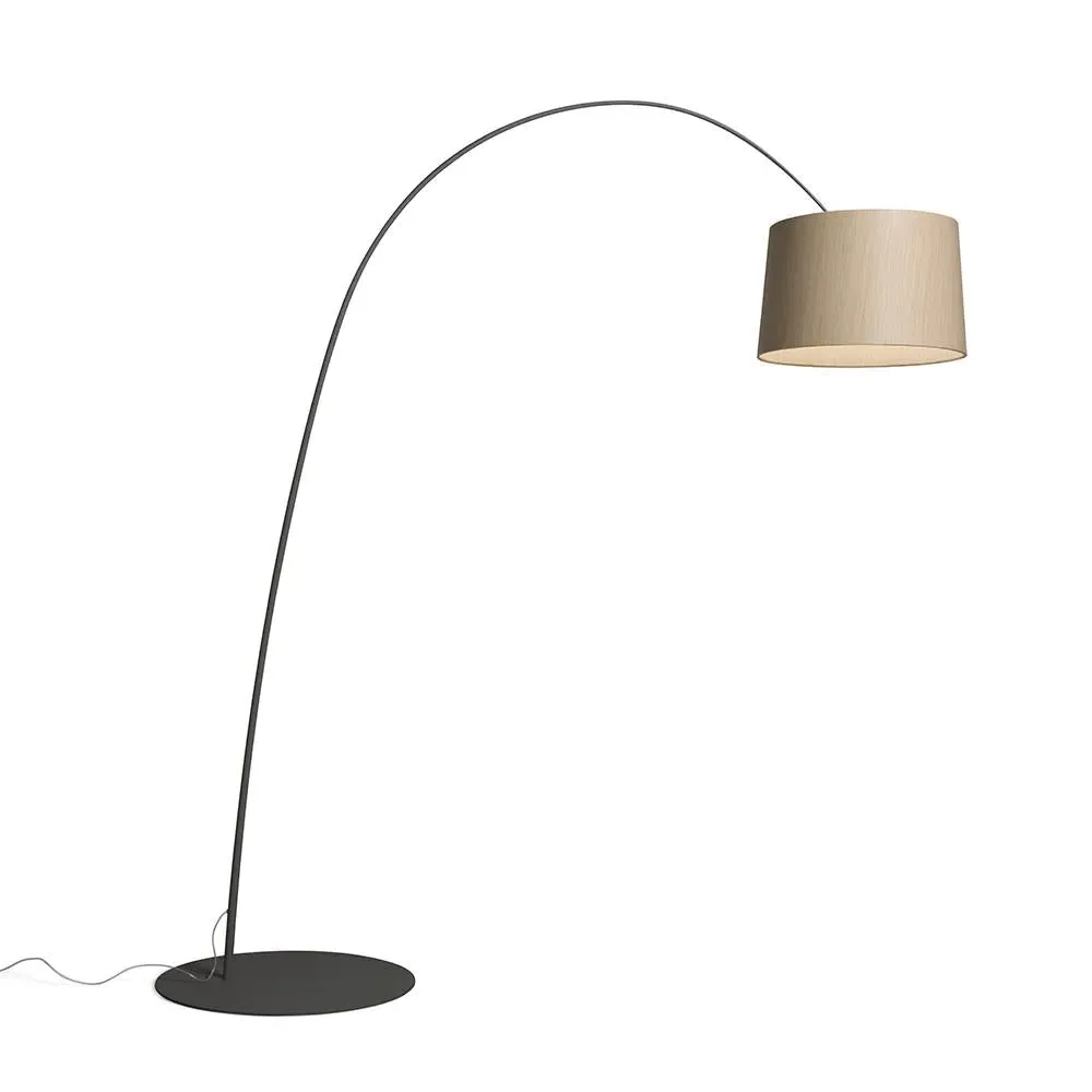 Floor Lamp with Dimmer - Black, Wood image