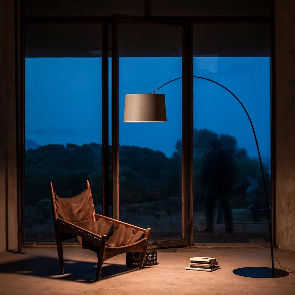 Floor Lamp with Dimmer - Grey, Wood