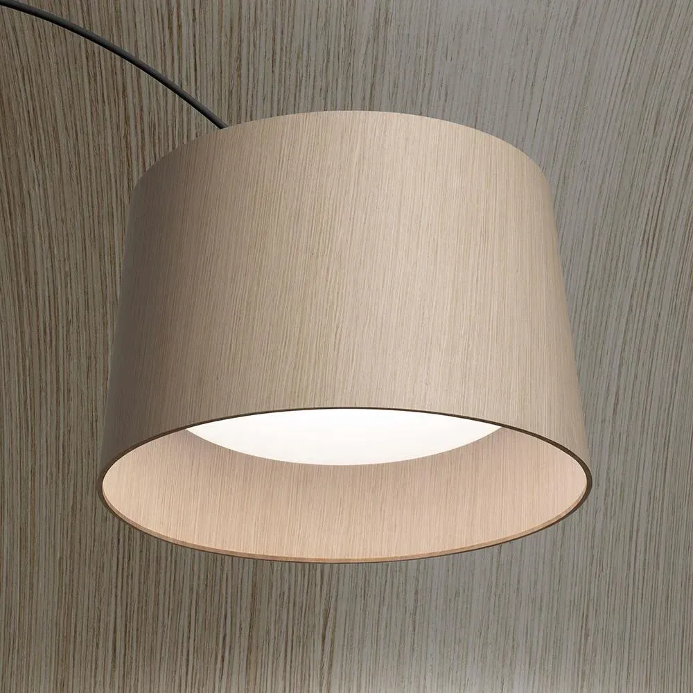 Floor Lamp with Dimmer - Grey, Wood